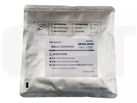 Девелопер CET для Bizhub C360, Bizhub C280, Bizhub C220, A0XV0KD, 114000 страниц, голубой ( CET8433)