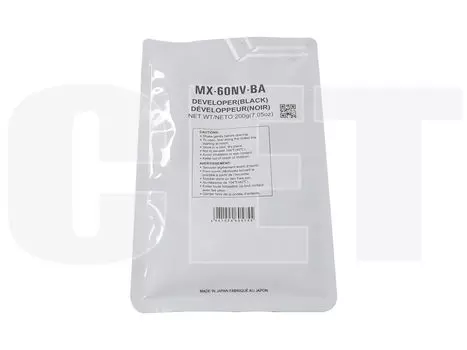 Девелопер CET для MX-C6081DV, MX-C5081DV, MX-C4081RV, MX-C3581RV, MX-C3081RV, MX-6071, MX-6070V, MX-6070N, MX-6051, MX-6050V, MX-6050N, MX-5071, MX-5070V, MX-5070N, MX-5051, MX-5050V, MX-5050N, MX-4071, MX-4070V, MX-4070N, MX-4061, MX-4060V, MX-4060N, MX-4051, MX-4050V, MX-4050N, MX-3571, MX-3570V, MX-3570N, MX-3561, MX-3560V, MX-3560N, MX-3551, MX-3550V, MX-3550N, MX-3071, MX-3070V, MX-3070N, MX-3061, MX-3060V, MX-3060N, MX-3051, MX-3050V, MX-3050N, MX-2651, MX-2630N, MX-60NVBA, MX-61NVBA, 500000 страниц, черный, пакет, 200г ( CET171009)
