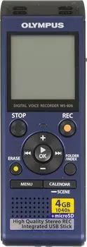 Диктофон Olympus WS-806 4Gb, синий