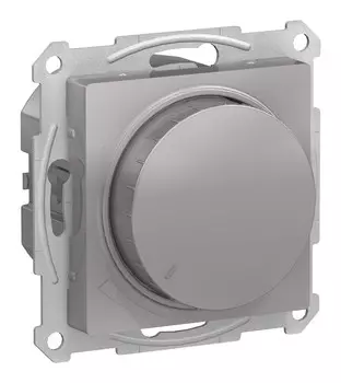 Диммер Schneider Electric AtlasDesign, 1кл., скрытый монтаж, механизм с накладкой без рамки, алюминий (ATN000334)