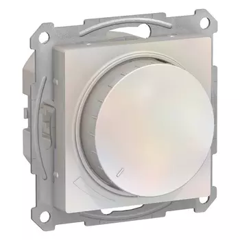 Диммер Systeme Electric AtlasDesign, 1кл., скрытый монтаж, механизм с накладкой без рамки, жемчуг (ATN000423)