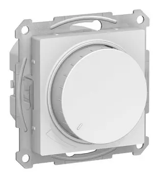 Диммер Systeme Electric AtlasDesign, 1кл., скрытый монтаж, механизм с накладкой без рамки, белый (ATN000123)