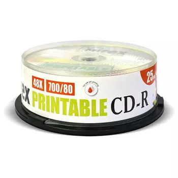 Диск CD-R 700Mb 48x Mirex, Printable, Cake Box (25шт)