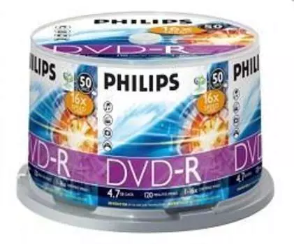 Диск DVD+R 4.7Gb 16x Philips, Cake Box (50шт)