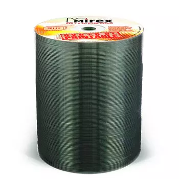 Диск Mirex DVD+R, 8.5Gb, 8x, термопленка, 100 шт, Printable, Dual Layer (UL130069A8T)