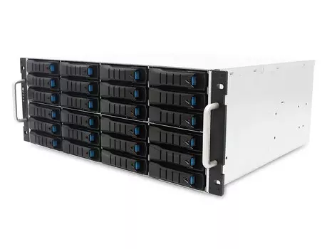 Дисковая полка (DAS) AIC J4024-04, 24x3.5" SATA/SAS HS, 4хSAS 12Gb/s, 2x550W, 4U (XJ1-40244-02)