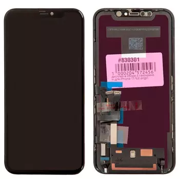 Дисплей в сборе с тачскрином для Apple Iphone 11 full original, черный (830301)