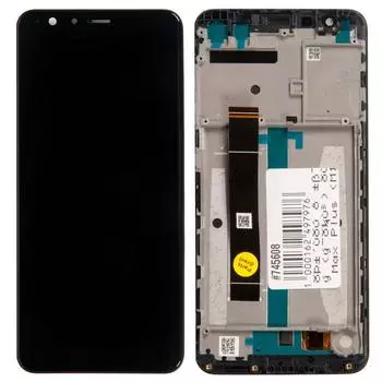Дисплей в сборе с тачскрином и передней панелью (модуль) для Asus ZenFone Max Plus (M1) (ZB570TL), черный (745608)
