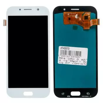 Дисплей в сборе с тачскрином (модуль) для Samsung Galaxy A7 (SM-A720F), голубой (2017) OLED (743373)