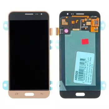 Дисплей в сборе с тачскрином (модуль) для Samsung Galaxy J3 (SM-J320F) 2016, золотой AMOLED (455620)