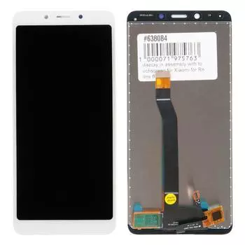 Дисплей в сборе с тачскрином Xiaomi для Xiaomi для Redmi 6, Redmi 6A, белый, оригинал (638084)