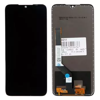 Дисплей в сборе с тачскрином Xiaomi для Xiaomi Redmi Note 7, черный, оригинал (694211)