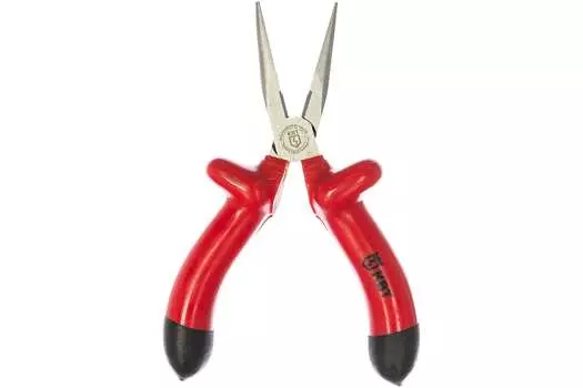 Длинногубцы 160 мм, CrV, диэлектрические, пластиковые рукоятки, КВТ "Эксперт"