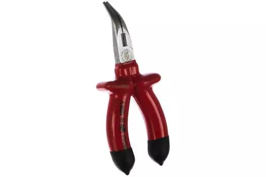 Длинногубцы 160 мм, сталь, диэлектрические, изогнутые губки, КВТ Эксперт (70357)