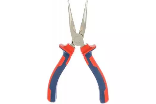 Длинногубцы 160 мм, сталь, двухкомпонентные рукоятки, КВТ Мастер (77422 )
