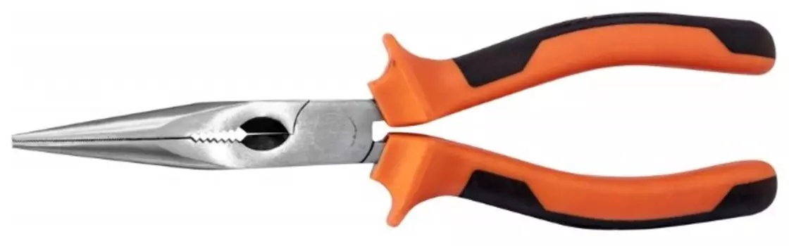 Длинногубцы 200мм, режущие кромки, двухкомпонентные рукоятки, Ombra Профессионал 420108 (55111)