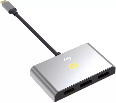 Док-станция Digma DS-500, 3840x2160 (4K), USB Type-C, серебристый (DS-500)