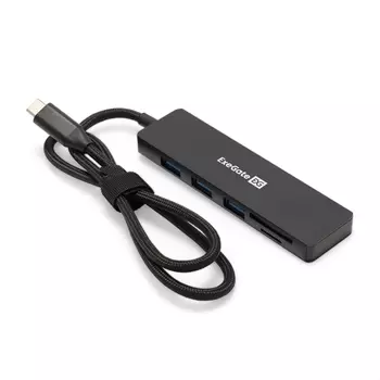 Док-станция Exegate DUB-2213C/CR, USB Type-C, черный (EX297632RUS)