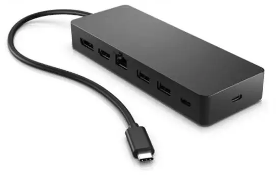 Док-станция HP Universal, DisplayPort, HDMI, RJ-45, x2 USB 3.2 Gen 1 (3.1 Gen 1) Type-A, x2 USB 3.2 Gen 1 (3.1 Gen 1) Type-C, черный (50H55AA)