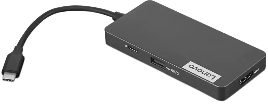 Док-станция Lenovo USB-C 7-in-1 Hub, 2xUSB 3.0, 1xUSB 2.0, 1xHDMI 1.4, 1xTF Card Reader, 1xSD Card Reader, 1xUSB-C, черный (4X90V55523)