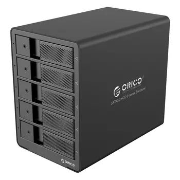 Док-станция Orico 9558RU3 , 5x2.5"/3.5" USB3.0 Type-B внешний блок питания, черный (ORICO 9558RU3-BK)