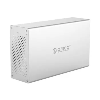 Док-станция Orico WS200C3, 2x3.5" USB 3.0 Type-C Тип дисков HDD/SSD, серебристый (ORICO WS200C3-SV)