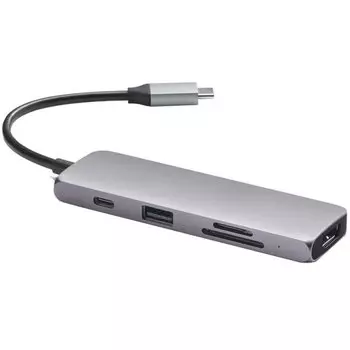 Док-станция Satechi Multiport Pro для Apple MacBook, x3 USB 3.0, USB Type-C, HDMI, SD, micro-SD, серый (ST-UCMPAM)