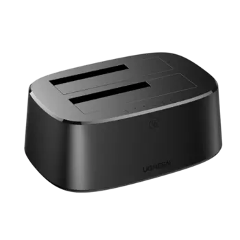 Док-станция Ugreen CM198, 2x2.5"/3.5" USB3.0 Type-B, черный (50857)