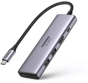 Док-станция UGREEN CM511, 3840x2160 (4K), USB Type-C, серый (60384)