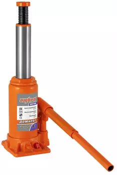 Домкрат OMBRA OHT108, бутылочный гидравлический, 8 т, 20 см-40.5 см, оранжевый (055412)