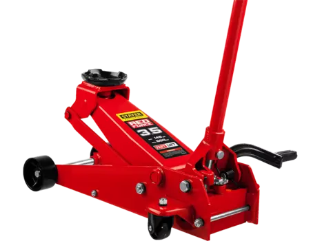 Домкрат STAYER Professional Red Force, подкатной гидравлический, 3.5 т, 14.5 см-50 см (43155-3.5)