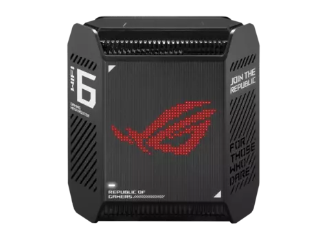 Дополнительный модуль Mesh ASUS ROG Rapture GT6 (B-1-PK), 802.11a/b/g/n/ac/ax, 2.4/5ГГц, до 5378 Мбит/с, LAN 3x1Гбит/с, WAN 1x2.5 Гбит/с, внутренних антенн: 9 (90IG07F0-MU9A10)