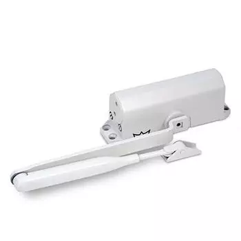 Доводчик рычажная тяга, двери до 130кг 1300мм, -35С - +40С, белый, GlassFurnitura GF-604 (11) (00034147)