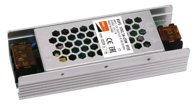 Блок питания (драйвер) JazzWay 25 Вт для светодиодной ленты, серебристый (3329341A)