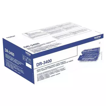 Драм-картридж (фотобарабан) Brother DR-3400/DR-3400P, черный, 50000 страниц, оригинальный для HL-L5000D/ HL-L5100DN/ HL-L5100DNT/ HL-L5200DW/ HL-L5200DWT/ HL-L6250DN/ HL-L6300DW/ HL-L6300DWT/ HL-L6400DW/ HL-L6400DWT/ DCP-L5500DN/ DCP-L6600DW/ MFC-L5700DN/ MFC-L5750DW/ MFC-L6800DW/ MFC-L6800DWT/ MFC-L6900DW/ MFC-L6900DWT