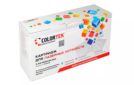 Драм-картридж (фотобарабан) лазерный Colortek CT-KXFAD412A (KX-FAD412A), черный, 6000 страниц, совместимый, для Panasonic KX-MB-1900/2000/2010/2020/2025/2030/2051/2061