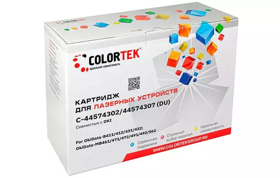 Драм-картридж (фотобарабан) лазерный Colortek СТ-44574302/44574307 (44574302/44574307), черный, 25000 страниц, совместимый, для OKI B411/B431/MB461/MB471/MB491