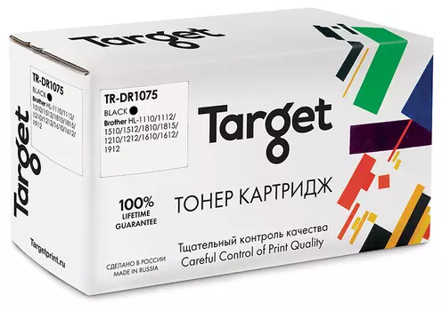 Драм-картридж (фотобарабан) лазерный Target TR-DR1075 (DR-1075), черный, 10000 страниц, совместимый, для Brother HL-1110/1112/1510/1512/1810/1815/1210/1212/1610/1612/1912, с чипом
