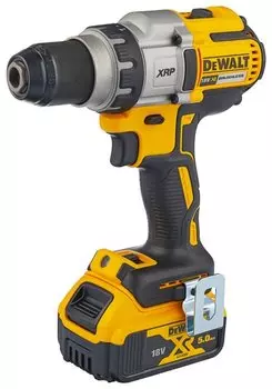 Дрель-шуруповерт DeWALT DCD991P2, аккумуляторный, 95 Н·м, 2000 об/мин, 18V, 5 А·ч, Li-Ion, два акб, быстрозажимной патрон, кейс, 2.08кг (DCD991P2-QW)