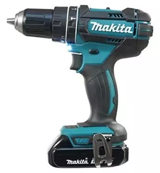 Дрель-шуруповерт Makita DHP482SYE, аккумуляторный, 62 Н·м, 1900 об/мин, 18V, 1.5 А·ч, Li-Ion, два акб, быстрозажимной патрон, кейс, 1.8кг