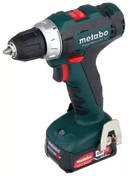 Дрель-шуруповерт Metabo PowerMaxx BS 12, аккумуляторный, 40 Н·м, 1400 об/мин, 12V, 2 А·ч, Li-Ion, два акб, быстрозажимной патрон, кейс, 1кг (601036500)