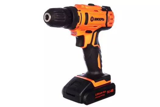 Дрель-шуруповерт ВИХРЬ ДА-14,4Л-2, аккумуляторный, 26 нм, 1250 об/мин, 14.4V, 1.3 А·ч, Li-Ion, быстрозажимной патрон, 1.25 кг (72/14/15)