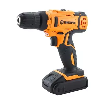 Дрель-шуруповерт ВИХРЬ ДА-14,4Л-2К 2018, аккумуляторный, 30 нм, 1350 об/мин, 14.4V, 2 А·ч, Li-Ion, два акб, быстрозажимной патрон, кейс, 1.25 кг (72/14/8)