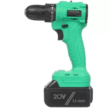 Дрель-шуруповерт Zitrek Greenpower 20 Pro, аккумуляторный, 42 нм, 1400 об/мин, 20 В, 4 А·ч, Li-Ion, быстрозажимной патрон, кейс, 1.6 кг (063-4060)