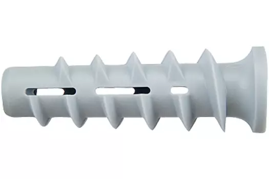 Дюбель 8мм x 50мм, нейлон, для газобетона, серый, 25шт., Fischer FTP K 4 турбо (78411)