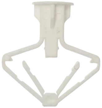 Дюбель Бабочка 1 см x 5 см, полипропилен, для пустотелых конструкций, белый, 100 шт., коробка, ЗУБР МАСТЕР (4-301325)