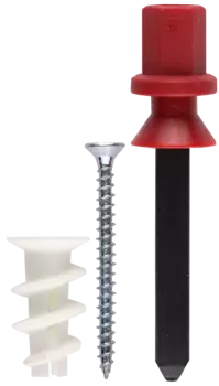 Дюбель ДРИВА 1.2 см x 2.3 см, нейлон, для гипсокартона, оцинкованный саморез 3.5 мм x 4 см, 8 шт., ЗУБР (4-301256)