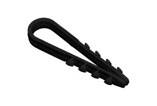 Дюбель-хомут для круглого кабеля 18мм, нейлон, черный, 100шт. TDM (SQ0539-0004)