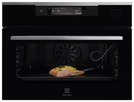 Духовой шкаф электрический Electrolux 800 SteamBoost KVBAS21WX, черный/серебристый (KVBAS21WX)