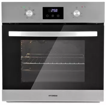Духовой шкаф электрический Hyundai HEO 6640 IX, серебристый/черный (HEO 6640 IX)